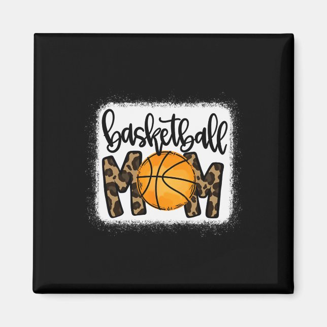 Imã Mãe de basquete Leopardo Mama de Basquete (Frente)
