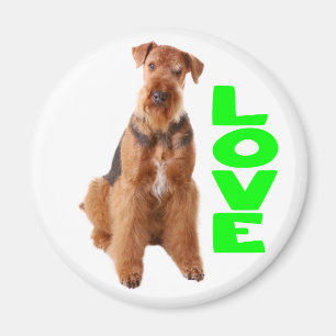 Imã Mãe de cachorro fofo amante de Airedale Terrier
