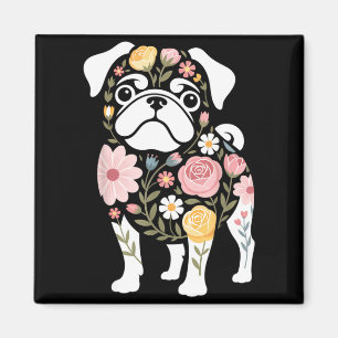 Imã Mãe de cachorro Pug fofa feminina