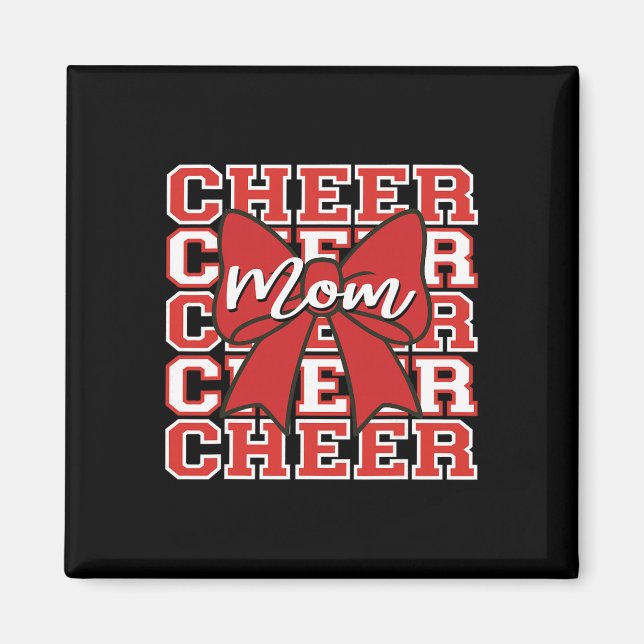 Imã Mãe de Cheerleading Arco Vermelho Dia de Jogo Foot (Frente)
