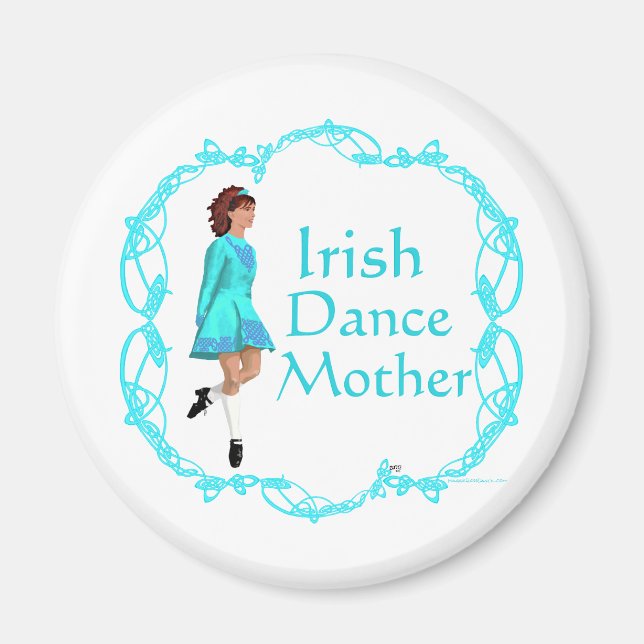 Imã Mãe de Dança Irlandesa - Turquesa (Frente)