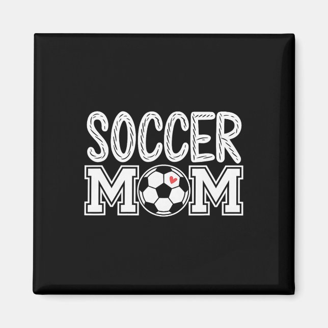 Imã Mãe de Futebol Groovy Mãe de Futebol _2 (Frente)