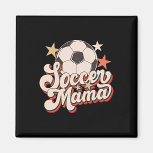 Imã Mãe de Futebol Retrô Mãe de Futebol Vintage Tempor