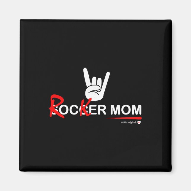 Imã Mãe de Futebol Rocker - Rock, Rebelde e Divertida  (Frente)