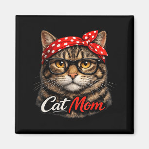 Imã Mãe de Gato Engraçada Amantes de Gatos Fofo Dia da