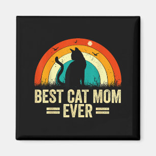 Imã Mãe de gato sempre retrô vintage dia das mães