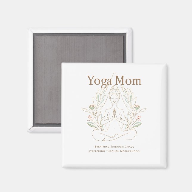 Imã Mãe de Ioga Respirando Através da Maternidade (Front/Back)