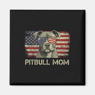 Imã Mãe de Pitbull Amantes de Cães Bandeira Americana 