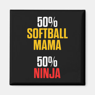 Imã Mãe de Softball Mãe Orgulhosa Jogadora de Equipe _