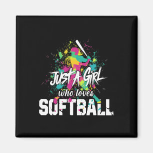 Imã Mãe de Softball Só Uma Garota Que Ama Softball