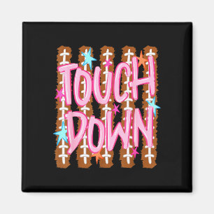 Imã Mãe de touchdown listrado futebol outono esportes