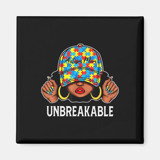 Imã Mãe do Autismo Inquebrantável Conscientização do A (Frente)