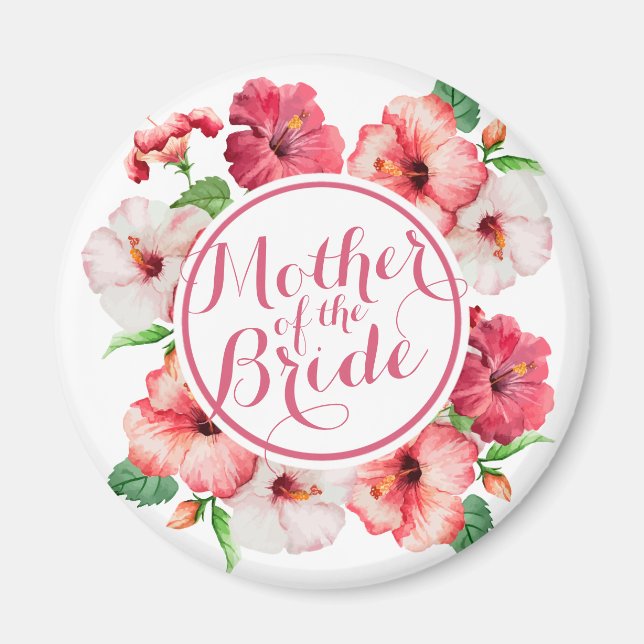 Imã Mãe do Casamento da Noiva de Aquarela | Magnet (Frente)