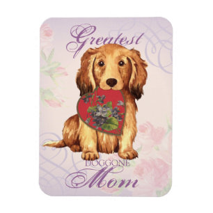 Ímã Mãe do Coração de Dachshund de Cabelo