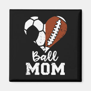 Imã Mãe do Coração Engraçado Futebol Mãe