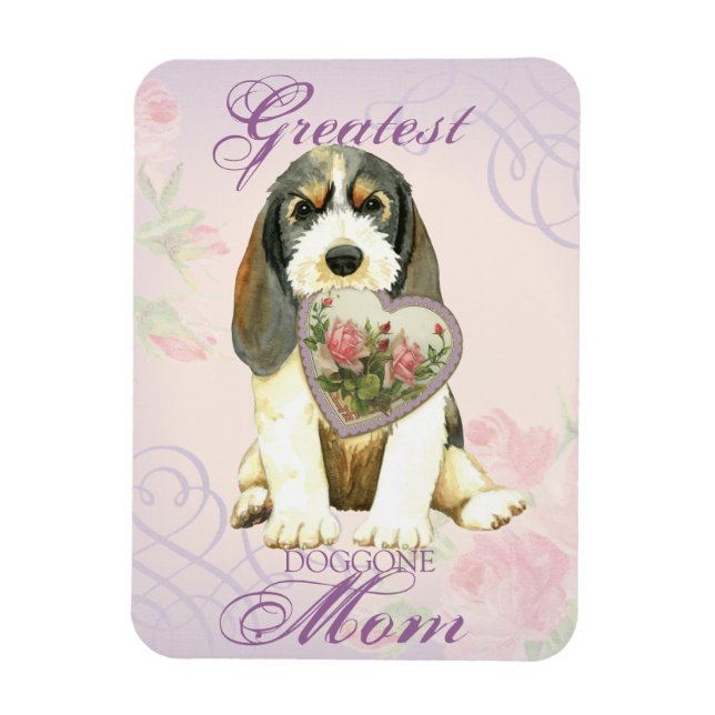 Ímã Mãe do Coração PBGV (Vertical)