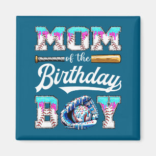 Imã Mãe Do Menino De Aniversário Beisebol Sorvete Gote