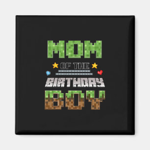 Imã Mãe Do Menino De Aniversário Video Gamer Pixel Ani