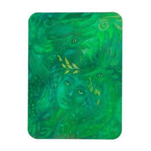 Ímã Mãe dos Dragões Deusa Fantástica Pintura Surreal