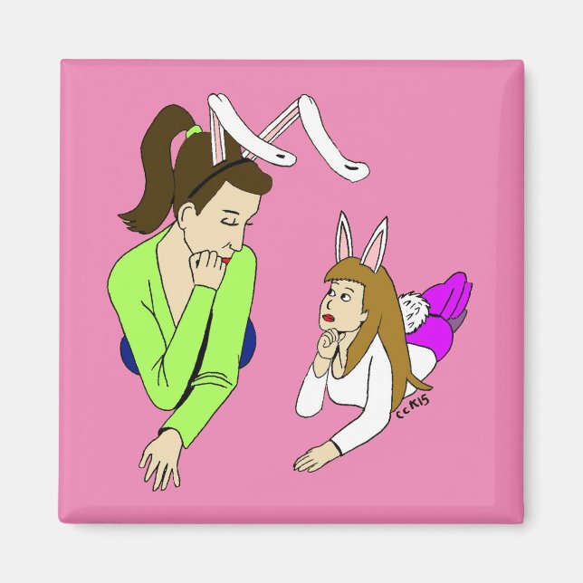 Imã mãe e filha bunnygirl (Frente)
