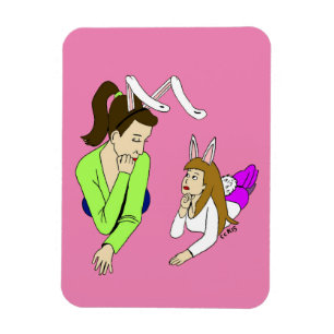 Ímã mãe e filha bunnygirl