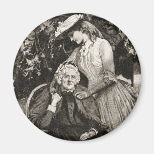 Imã Mãe e Filha Idosos da Vintage