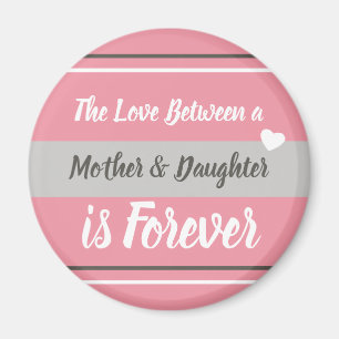Imã Mãe e filha rosa e cinzas