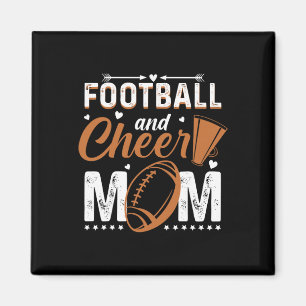 Imã Mãe engraçada de cheerleading Footll e Cheer Mom _