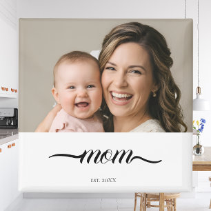 Imã Mãe Estabeleceu Foto Personalizada Ano Branco 