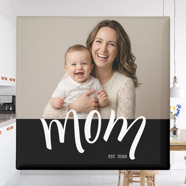Imã Mãe Estabelecida Caps Branco Ano Novo Mamãe (Criador carregado)
