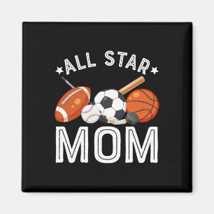 Imã Mãe Estrela do Menino de Aniversário Sketll Futebo