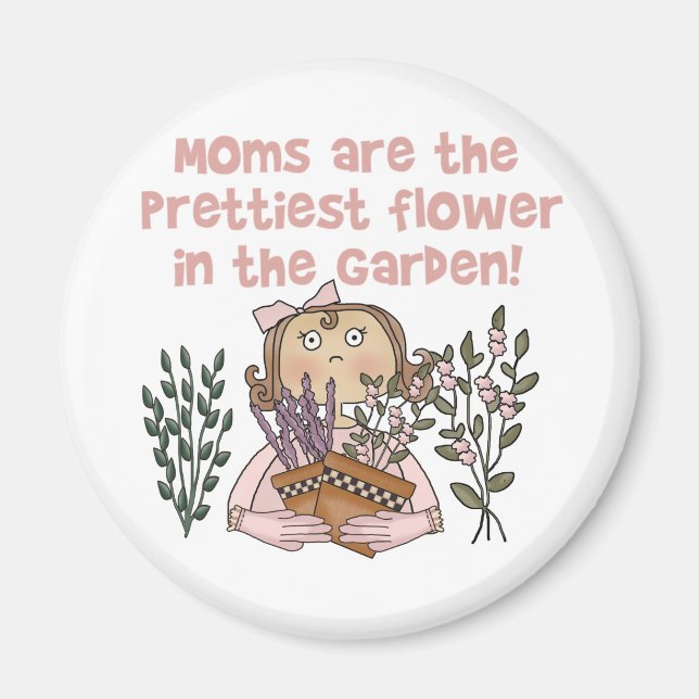 Imã Mãe Flor Prettiest no Jardim (Frente)