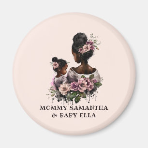 Imã Mãe Floral Personalizada e Bebê (2)