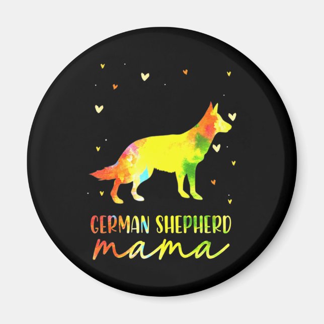 Imã Mãe German shepherd Colorida (Frente)