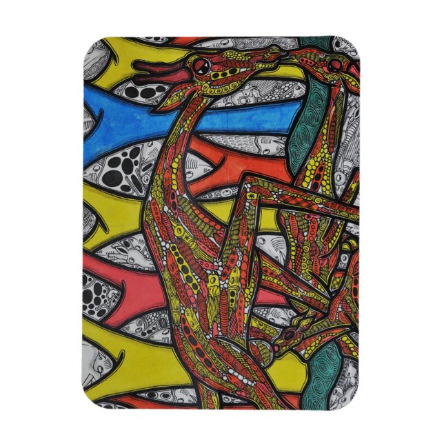 Ímã Mãe Giraffe (Vertical)