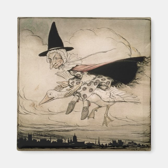 Imã Mãe Goose, frontispício de "Mãe Goose A Ol" (Frente)