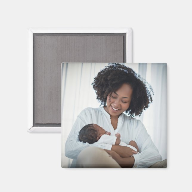 Imã Mãe Mãe Família Bebê Personalizar Foto (Front/Back)
