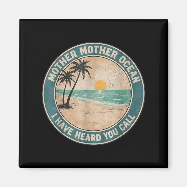 Imã Mãe Mãe Oceano Ouvi Chamado Arte Divertida (Frente)