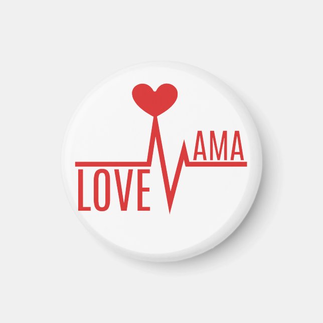 Imã mãe mamãe mãe ama pulso cardíaco (Frente)