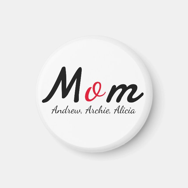 Imã mãe mamãe nomes de filhos personalização (Frente)