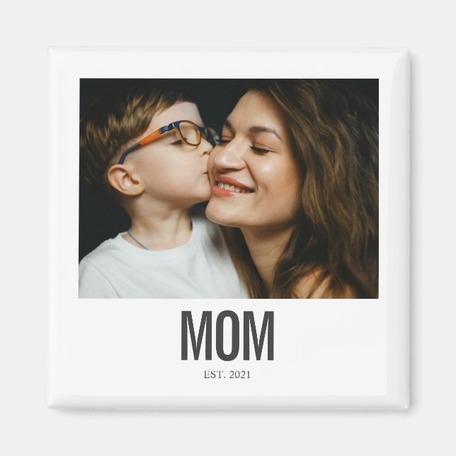 Imã Mãe Minimalista Estabelecida Foto Instantânea Vint (Frente)