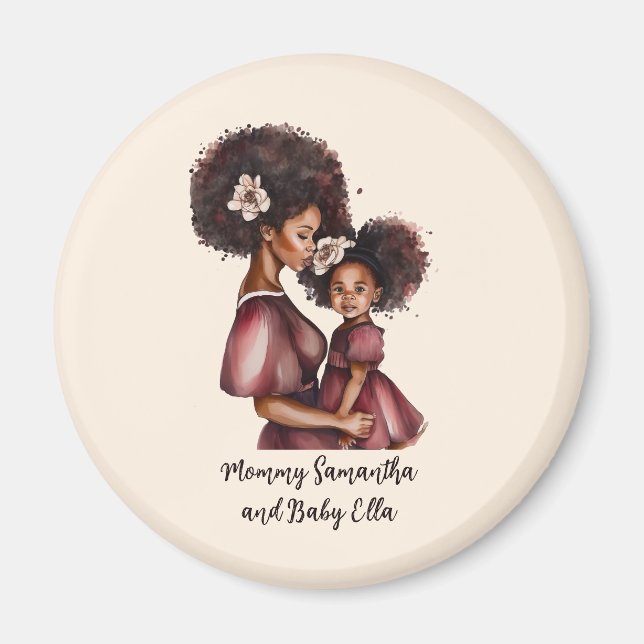 Imã Mãe negra personalizada e filha (2) (Frente)