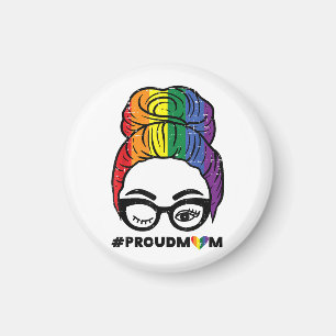 Imã Mãe Orgulhosa Coque Cabelo Desgrenhado Bandeira Ar