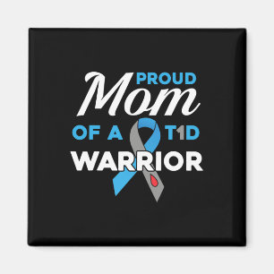 Imã Mãe Orgulhosa Do Guerreiro Da Diabetes T1d Sensibi