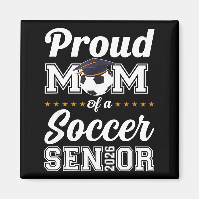 Imã Mãe Sênior Cl De 2026 Mãe de Futebol Graduada  (Frente)
