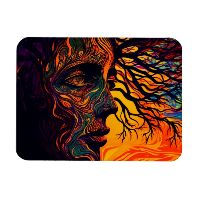 Ímã Mãe Terra como Árvore (Horizontal)