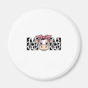 Imã Mãe Vaca Fofa com Laço Design Gráfico_1