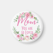 Mãe, você é tão amada Rosa Floral Wreath