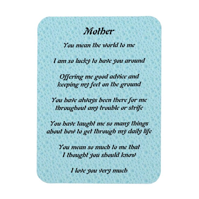 Ímã Mães Poem Magnet (Vertical)