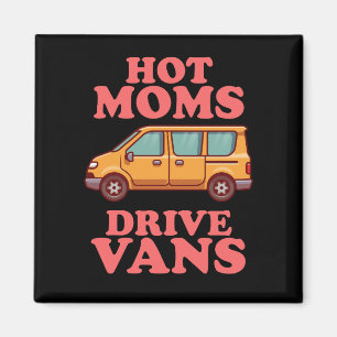 Imã Mães Quentes Dirigem Vans Groovy Retro
